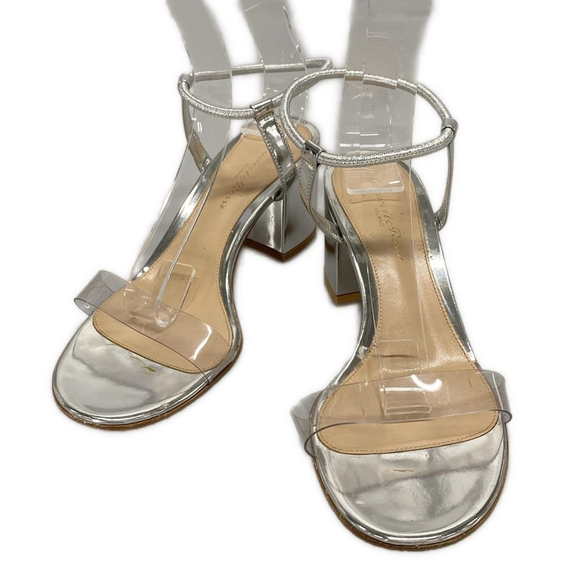 ジャンヴィトロッシ レザー 37 シルバー レディース その他靴