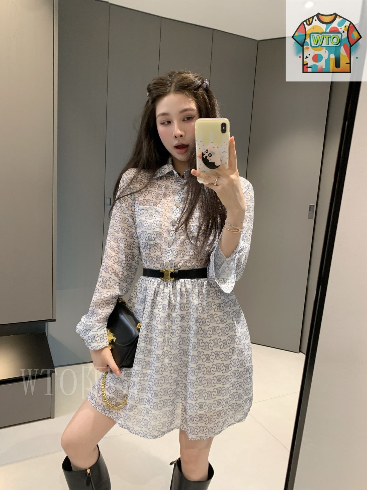 【VIP価格&関税込】CELINEアナグラムロゴ柄 シルク ワンピース 今日特価】Celine セリーヌ シルクワンピース-3 - メルカリ