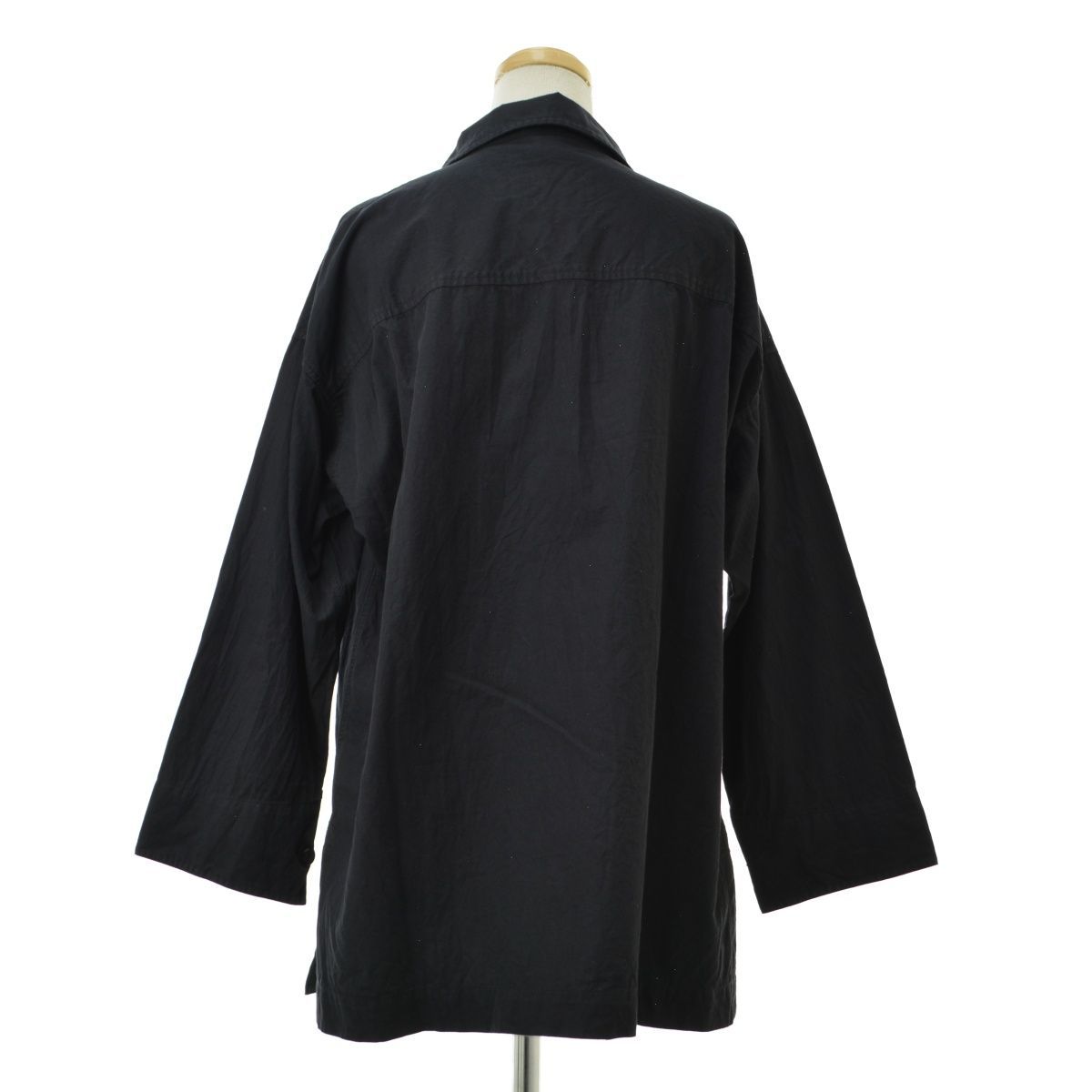 MHL. BLACK WARP COTTON DENIM スモック長袖シャツ MHL. BLACK WARP COTTON DENIM スモック長袖シャツ