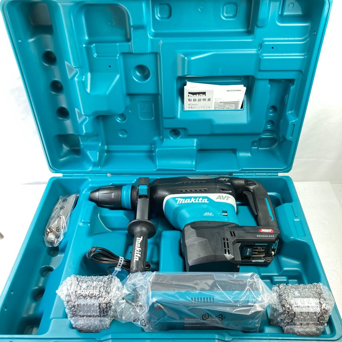 MAKITA マキタ 40mm 40Vmax 充電式ハンマドリル (バッテリ2個・充電器 