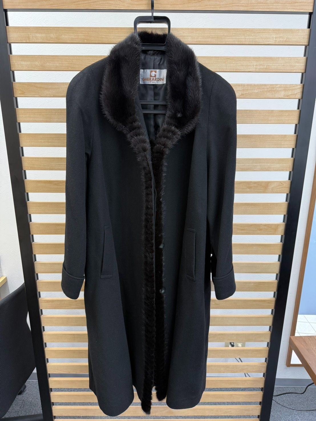 GHERARDINI ゲラルディーニ カシミヤ100％ ロングコート 黒 サイズF レディース