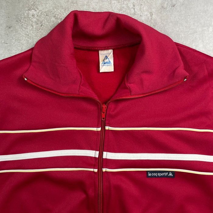 70 80年代 フランス製 Le coq sportif ルコック トラックジャケット ジャージ メンズL相当 レディースS相当