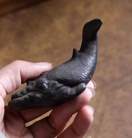イッカク鯨 紫砂泥 茶寵 茶卓 彫刻 陶磁器
