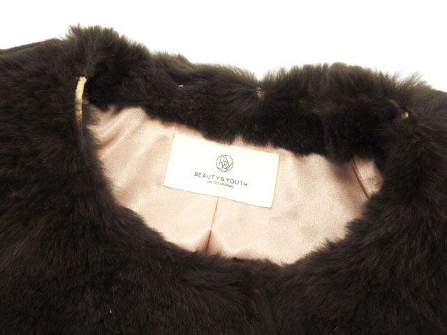 B-Y ユナイテッドアローズ BEAUTY-YOUTH ビューティー-ユース コート 毛皮 ノー ショート 茶 ブラウン aky GULLKHAN_COM