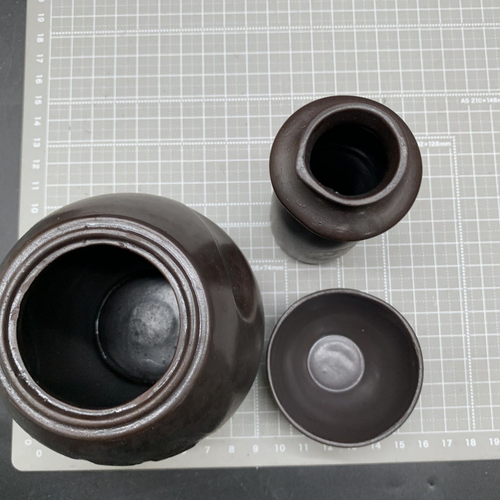 C338 未使用 中国 酒器 陶器 徳利 お猪口 盃 3点セット - メルカリ