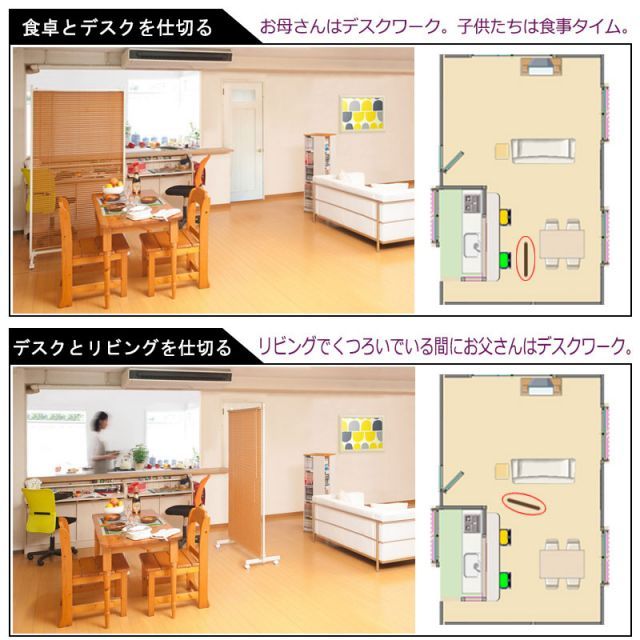 BLIND PARTATION ブラインドパーテーション 幅180cm キャスター付き MARWIL-DEMENAGEMENTS_CH