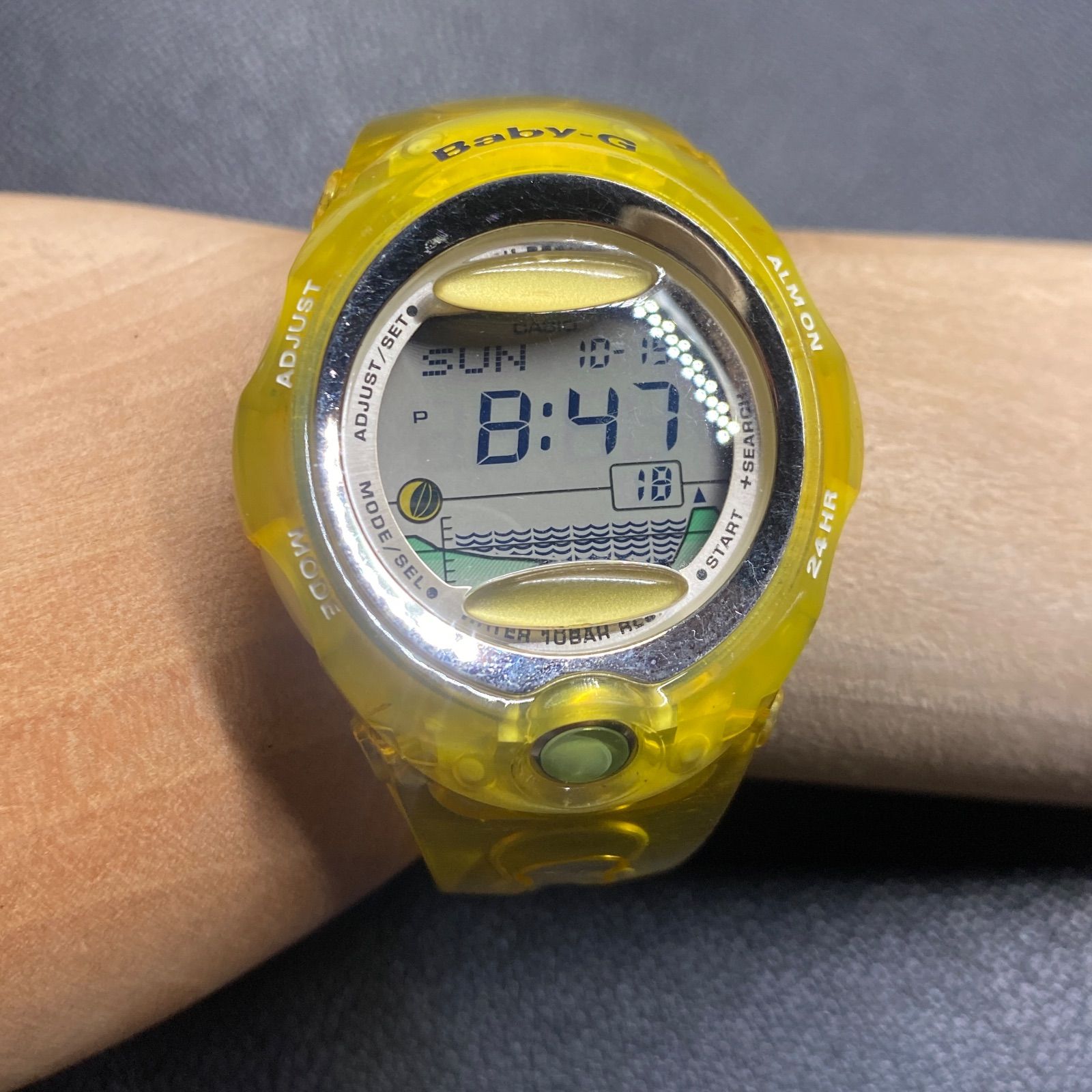 カシオ CASIO BGX-200 baby-G イエロースケルトン デジタル レディース 