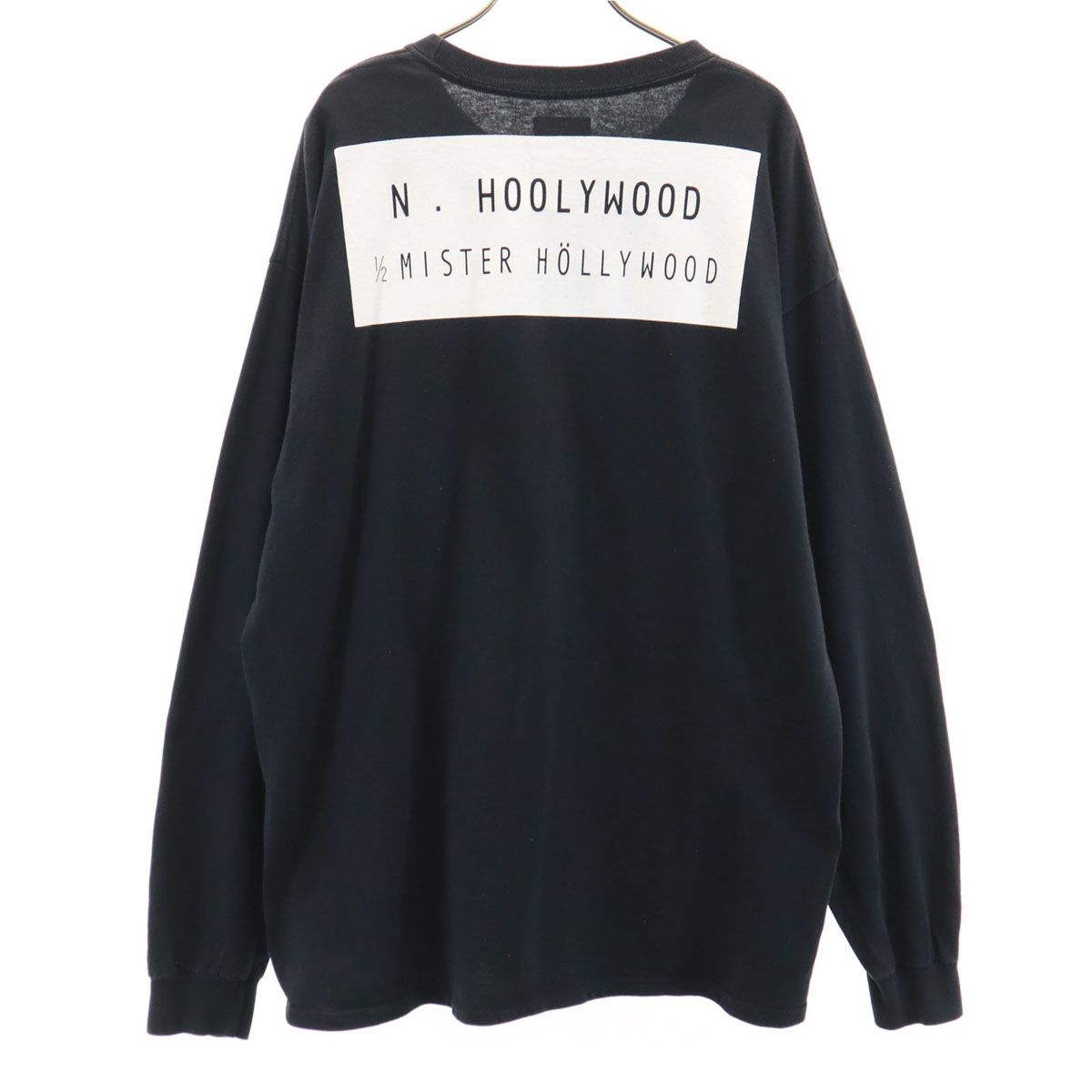 N.HOOLYWOOD エヌハリウッド バックロゴ 長袖 Tシャツ 40 ブラック 