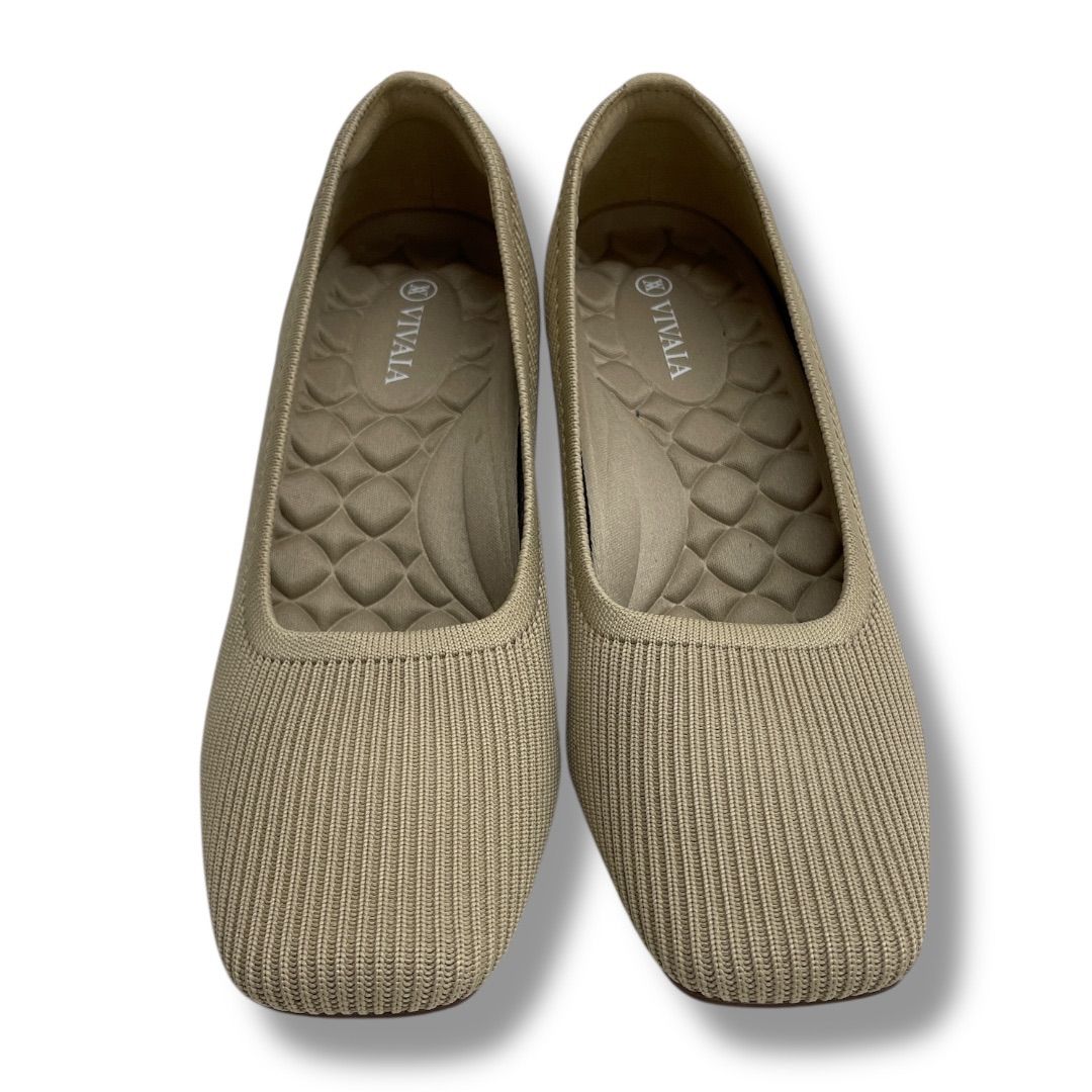 新品 未使用 VIVAIA ビバイア スクエアトゥ ウェッジヒールパンプス