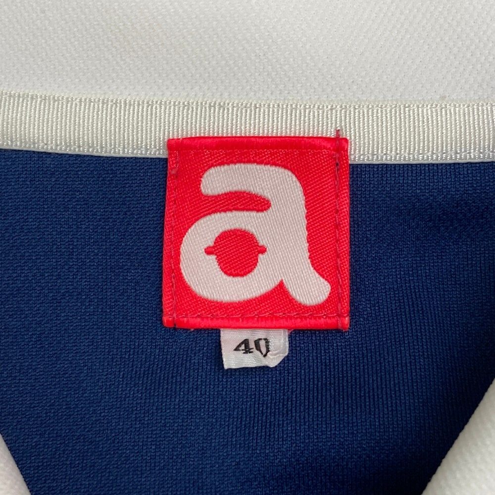 サイズ：40 ARCHIVIO アルチビオ ノースリーブポロシャツ ネイビー系