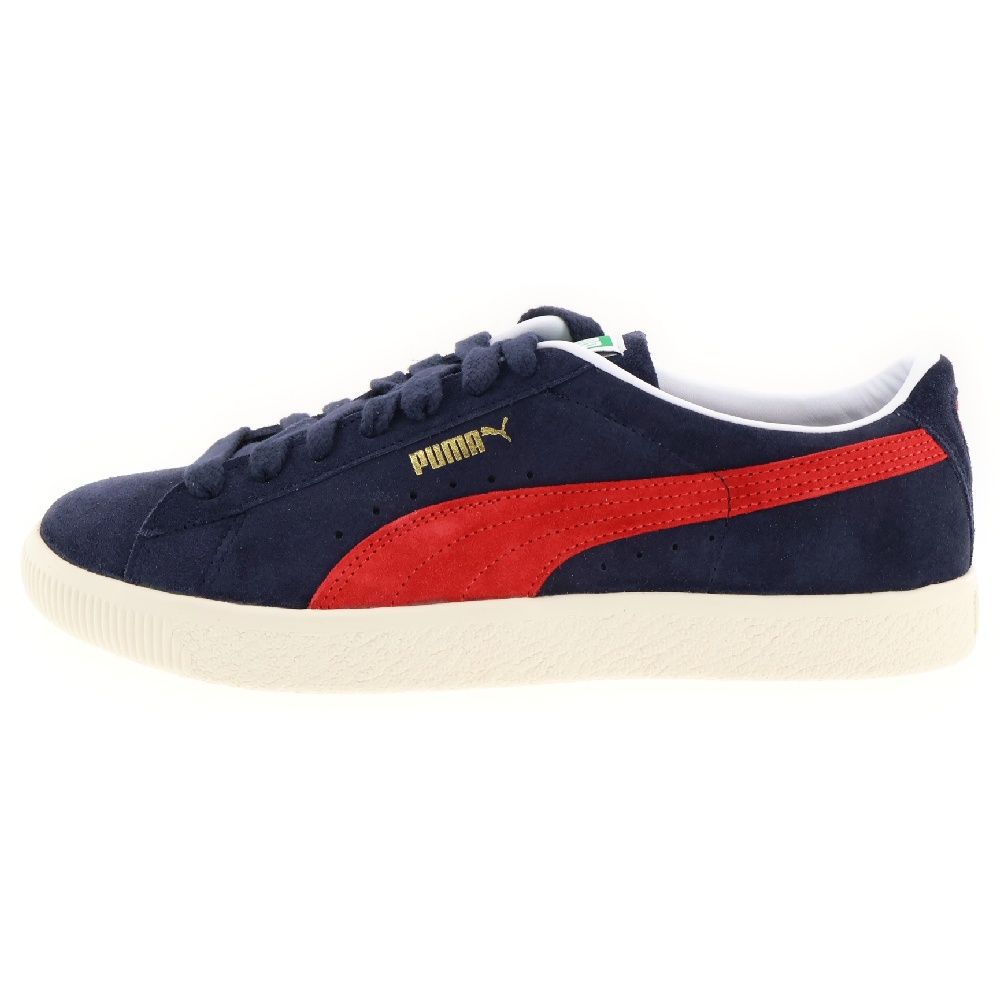 PUMA (プーマ) SUEDE VTG スエード ヴィンテージ ローカットスニーカー 374921 ネイビー/レッド US9.5/27.5cm