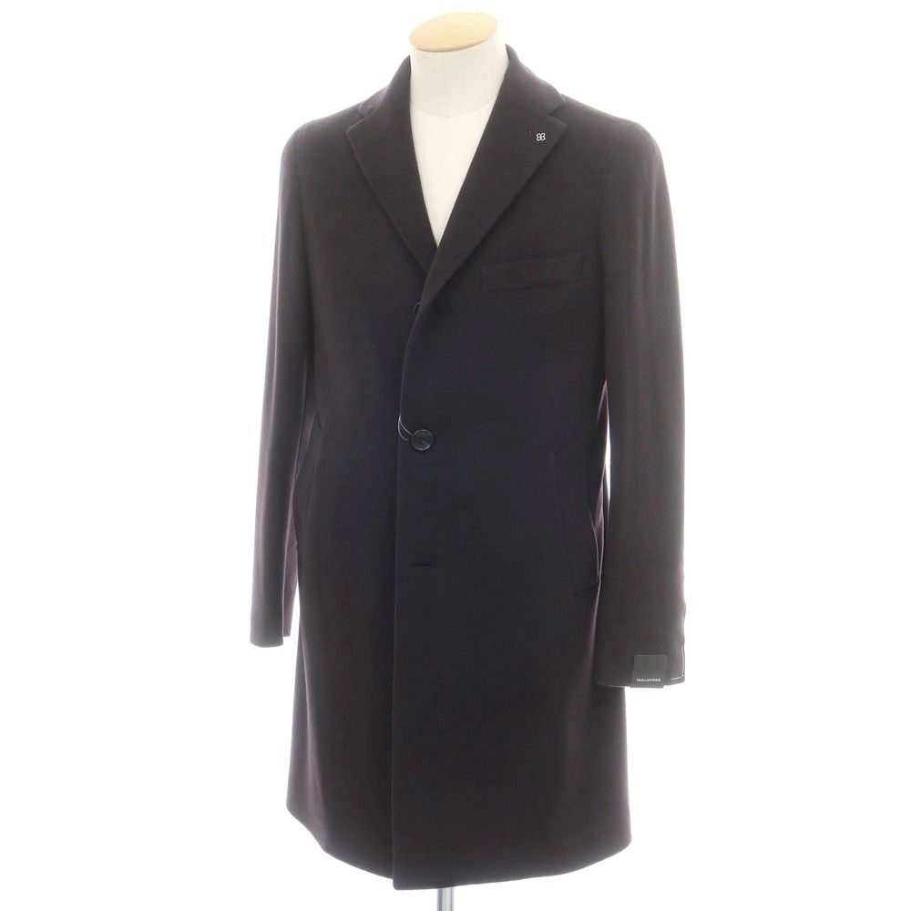 <美品>TAGLIATORE ネイビー カシミヤ ウール チェスターコート 44 新品】タリアトーレ TAGLIATORE カシミヤ チェスターフィールドコート