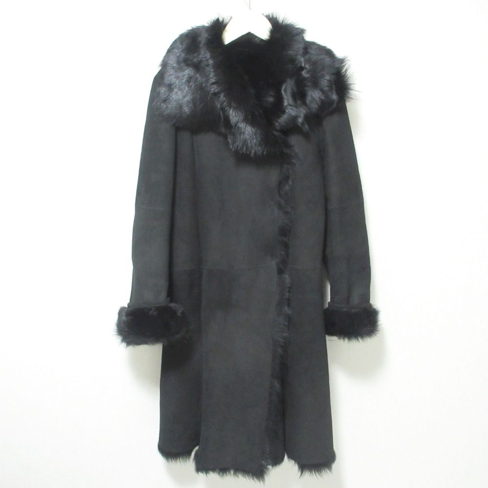 美品 JOSEPH ジョセフ ムートンコート サイズ36 ブラック レディース 古着 中古 USED 美品 JOSEPH ジョセフ ムートンコート サイズ36 ブラック レディース