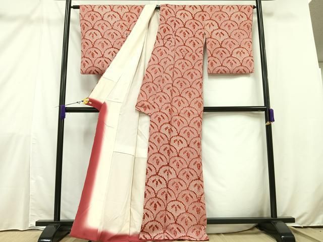 平和屋着物□大変加工の良い総絞り小紋 鹿の子文様 正絹 逸品 AAAZ2309gw