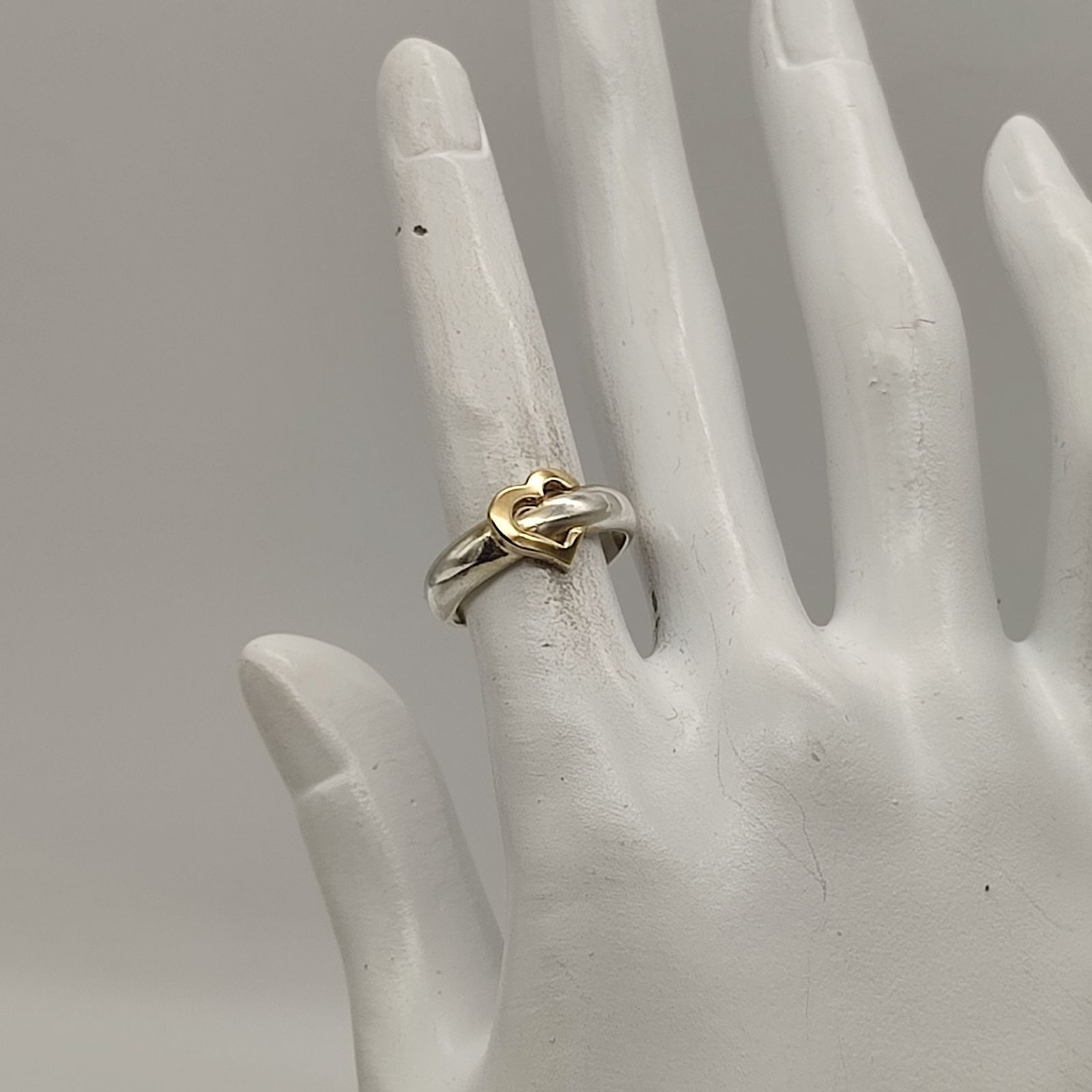 美品】ヴァンドーム青山 V刻印 ハートデザインリング SILVER K10