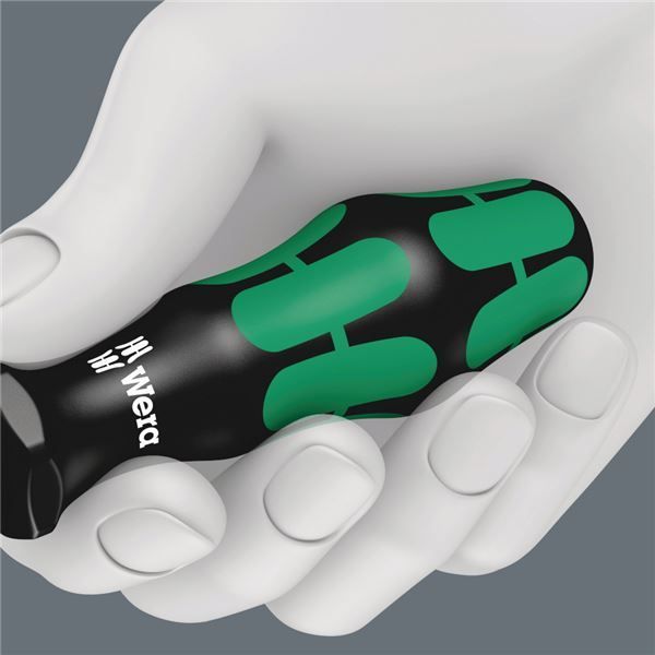 WERA ヴェラ 6点組 プラス マイナス スクエアドライバービット Kraftform ラチェットハンドルセット 差込6.35mm ハンドル内ビット収納機能付 073661
