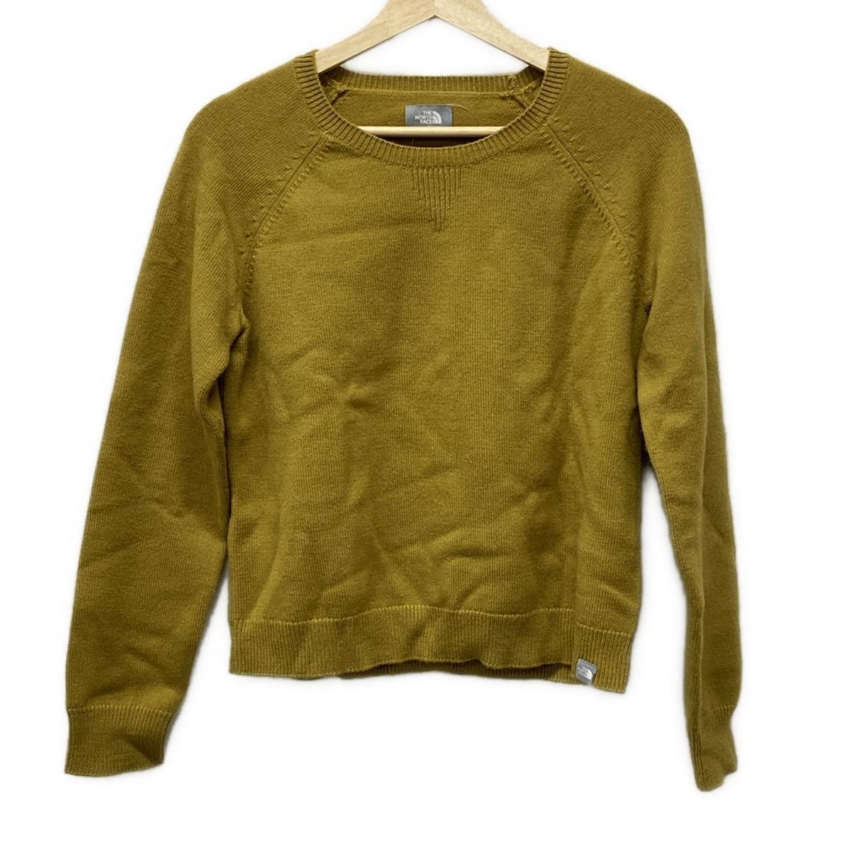 THE NORTH FACE ノースフェイス 長袖セーター サイズL レディース - イエローブラウン クルーネック