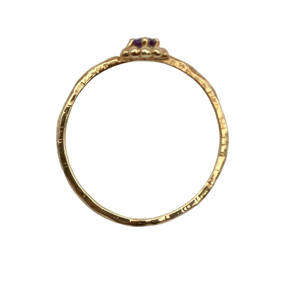 専用です。Cloche　クロチェ　ダイヤステーションリング　K10 CLOCHE(クロチェ) リング美品 - K10PG×ライトパープル - メルカリ