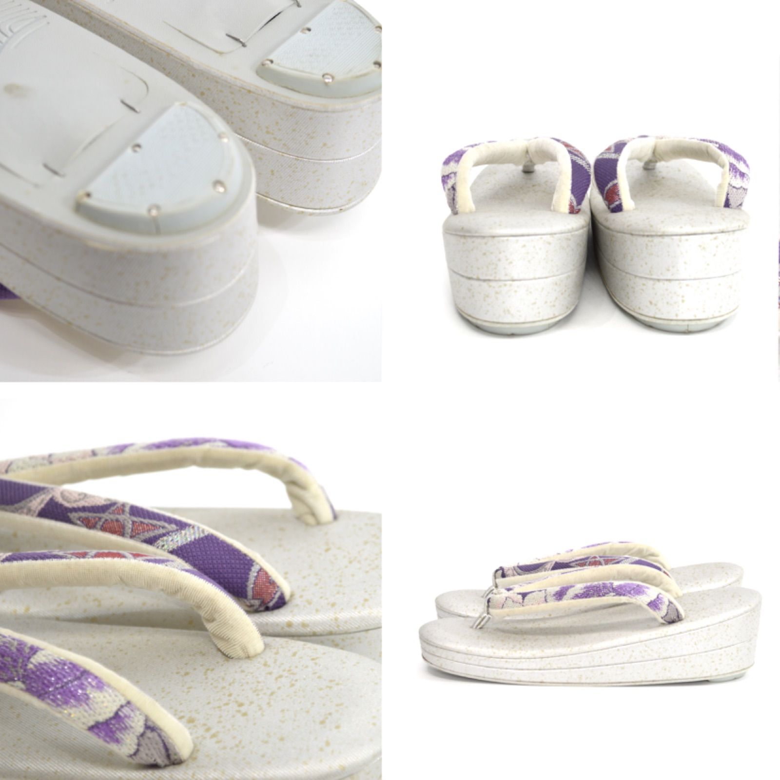 新品訳あり　草履バッグセット　振袖用　フリーサイズ　薄紫　正絹西陣織　日本製 新品訳あり 草履バッグセット 振袖用 フリーサイズ 薄紫 正絹