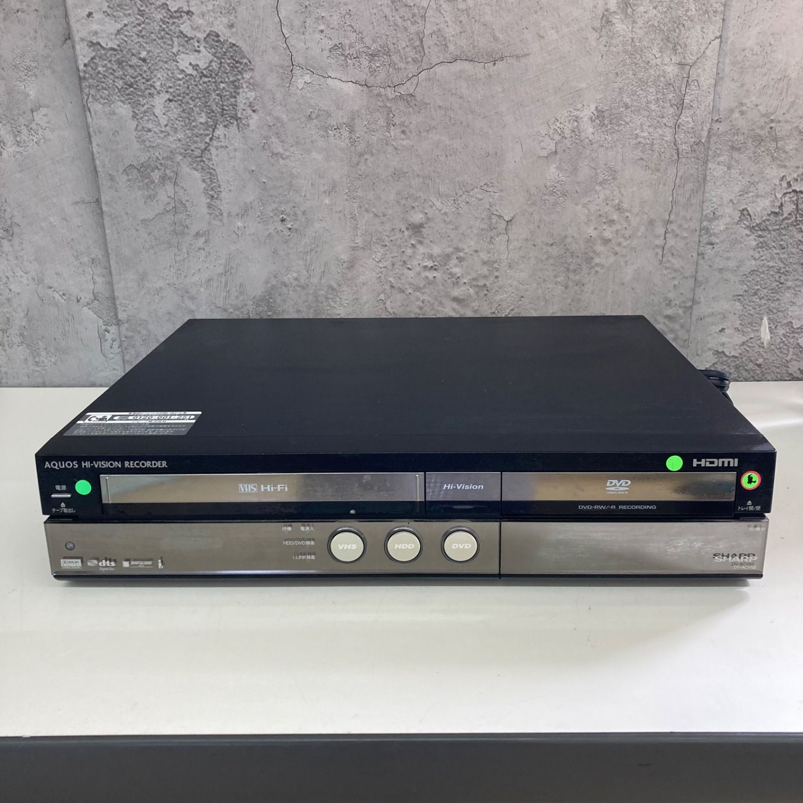 SHARP シャープ HDD.DVD.ビデオ一体型レコーダー DV-ACV52 2007年製 動作 済
