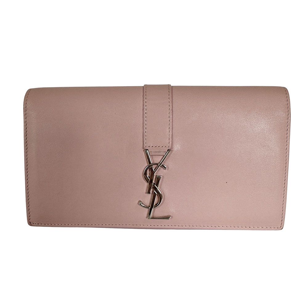 サンローラン 長財布 ピンク SAINT LAURENT SAINT LAURENT 【中古】 LAURENT サンローラン ラウンド