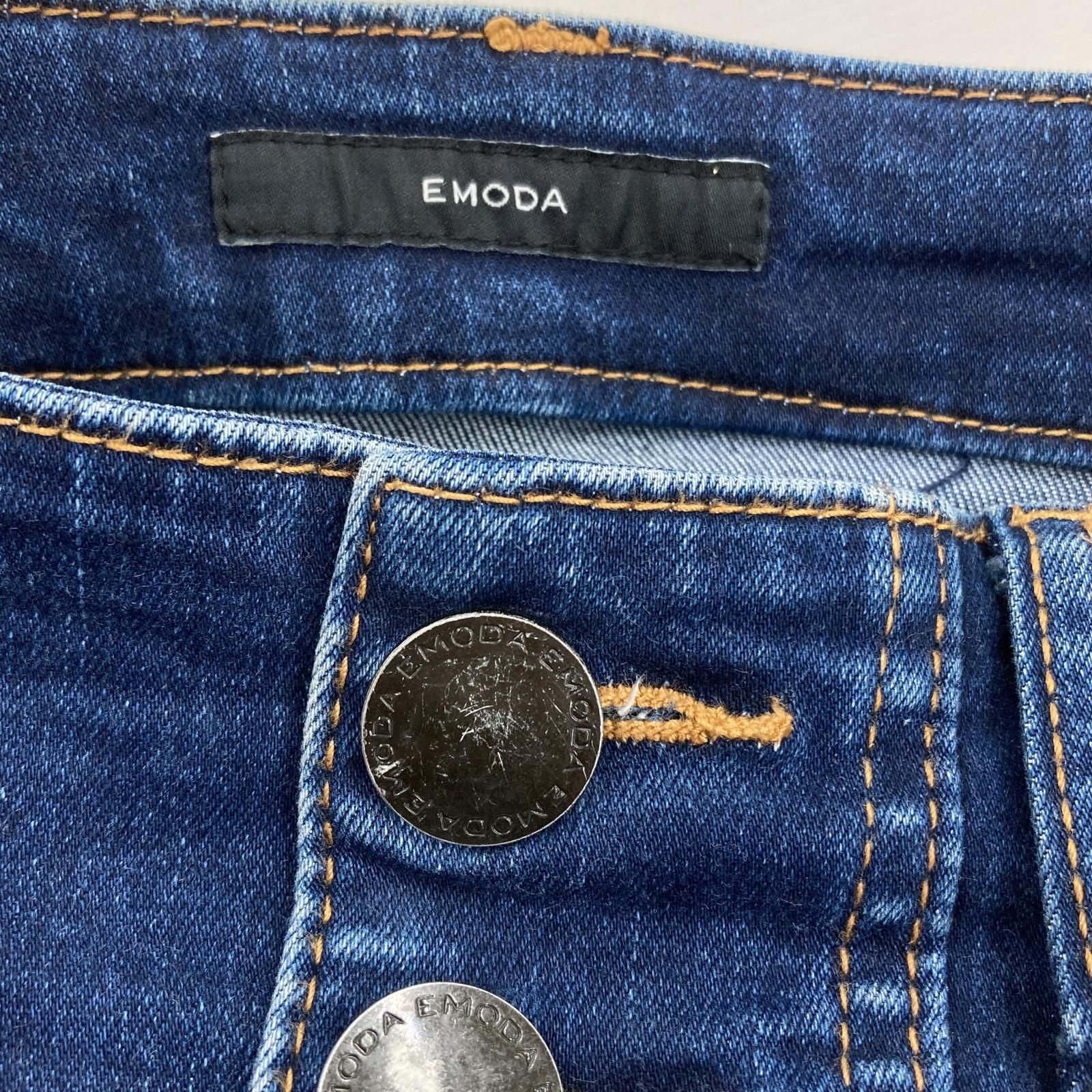 EMODA エモダ ハイウエスト スキニーデニムパンツ size2/ブルー レディース