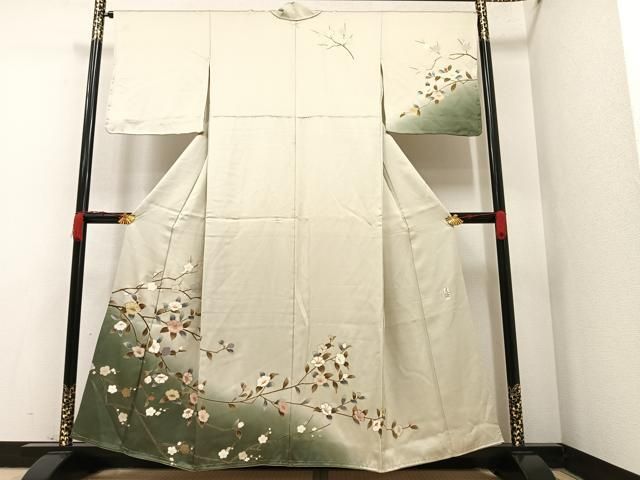 平和屋着物○訪問着 総絞り 暈し染め 正絹 逸品 AAAY4727ck