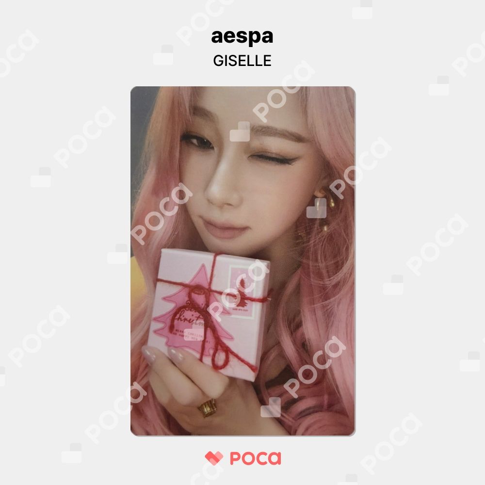 aespa ジゼル トレカ 2024 PINK CHRISTMAS PHOTO CARD RANDOM