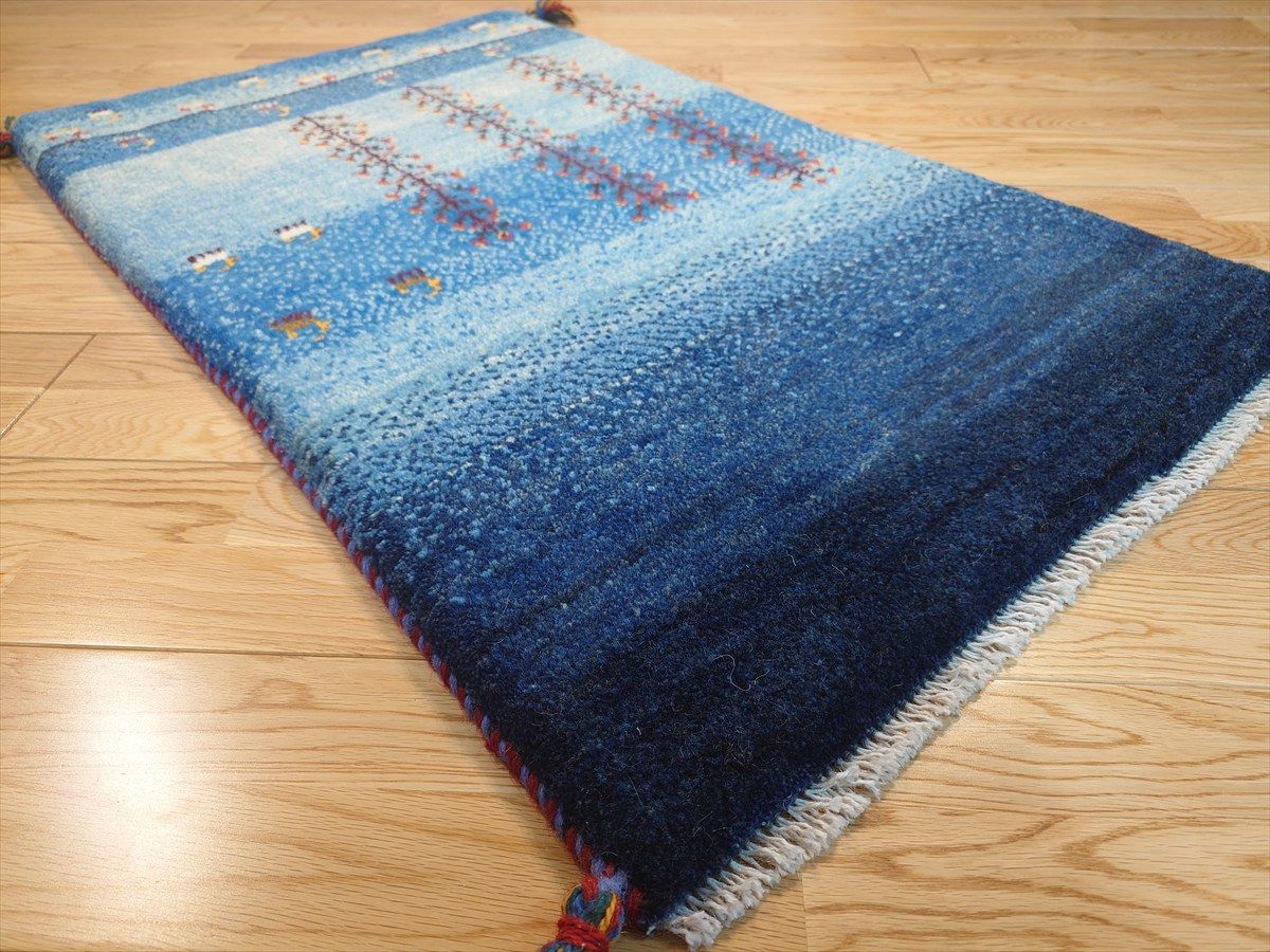 ペルシャ ギャッベ 玄関マット ラグ 97x60cm 夜の風景 RJ13587 MARWIL-DEMENAGEMENTS_CH