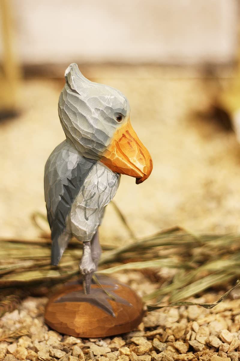 特価商品】（hej!e) ハシビロコウ置物 Shoebill 木彫 木製 オブジェ