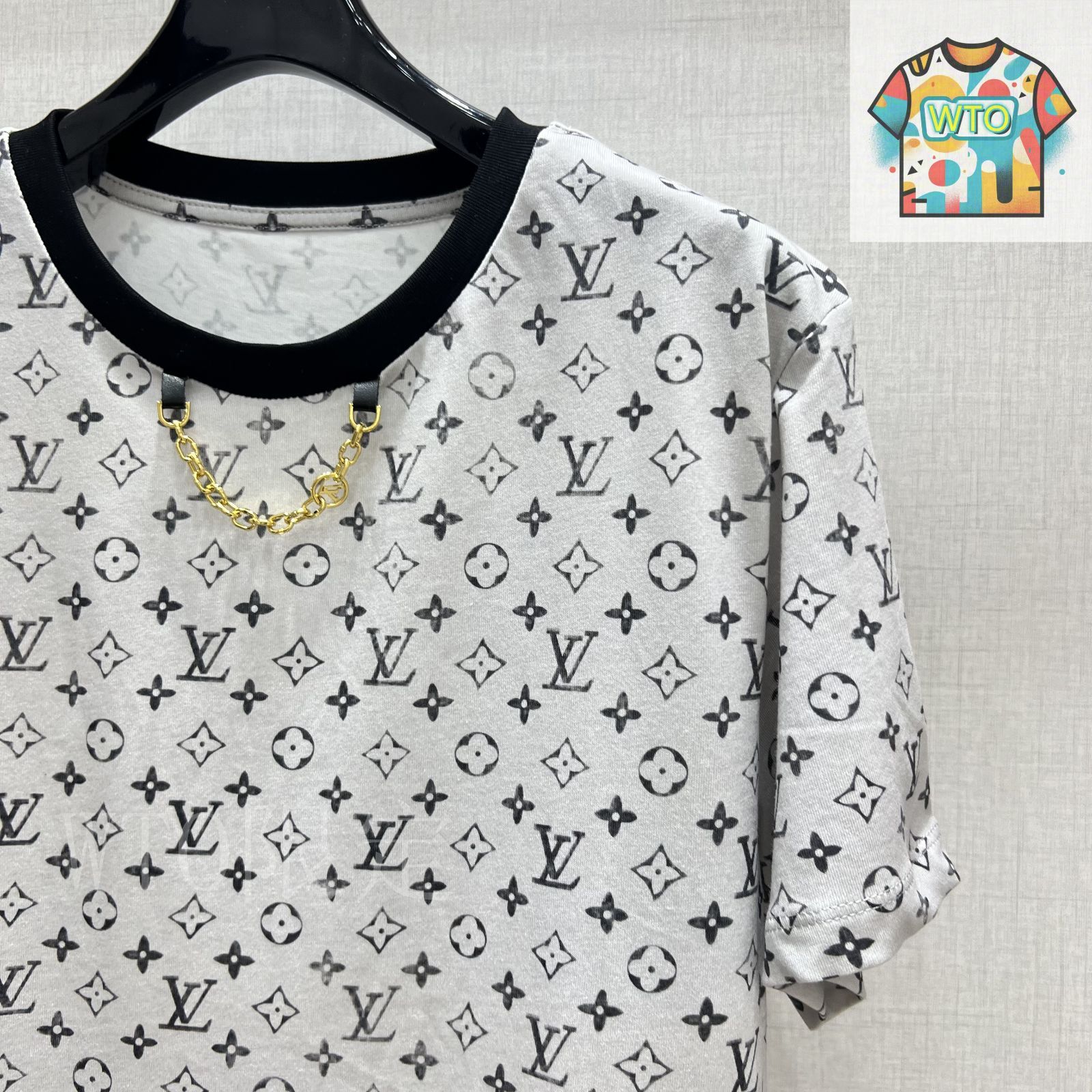 【チェーン付☆】Louis Vuitton ウォッシュド モノグラムTシャツ 40411013-1.jpg