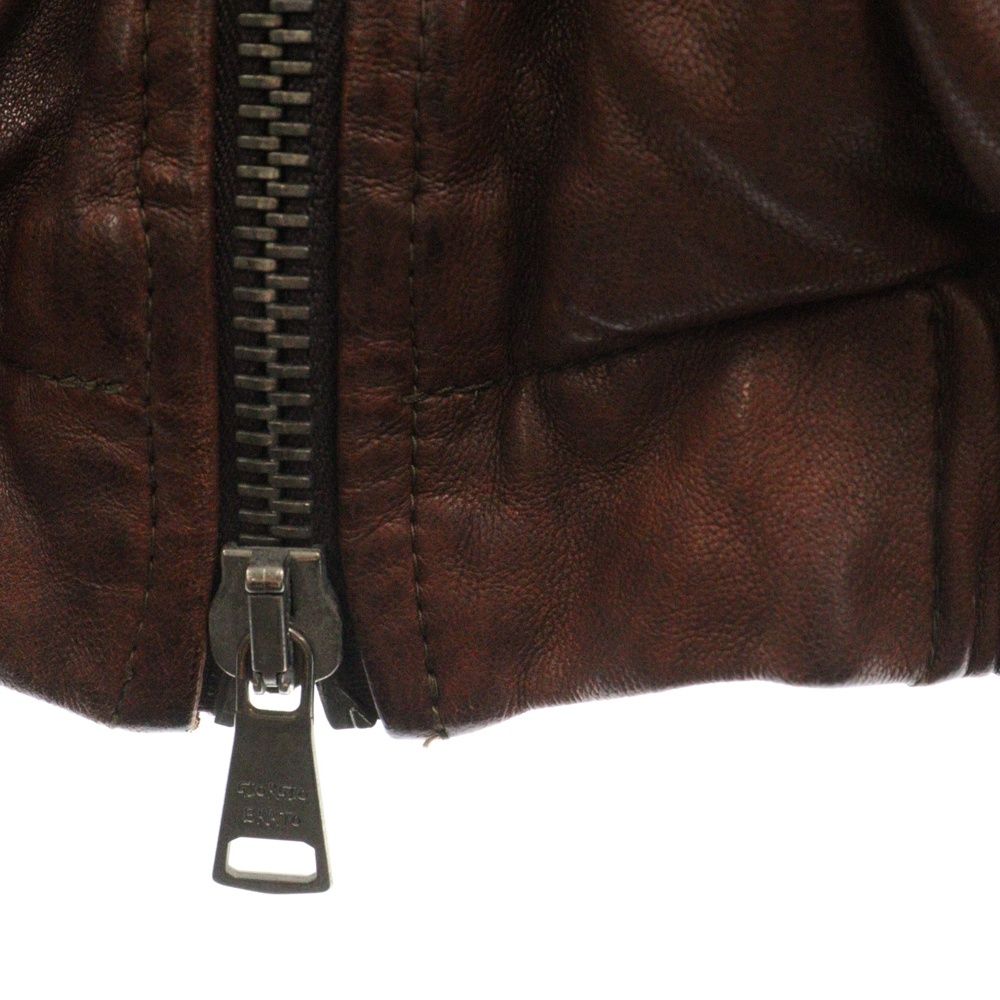 GIORGIO BRATO ブラウン レザージャケット Giorgio Brato レザージャケット ブラウン（Leather Hood