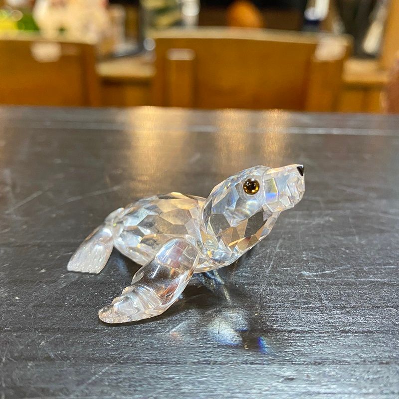 スワロフスキーのアシカの置物 SWAROVSKI 中古 スワロフスキー 置物 アシカ赤ちゃん 箱付◇3118