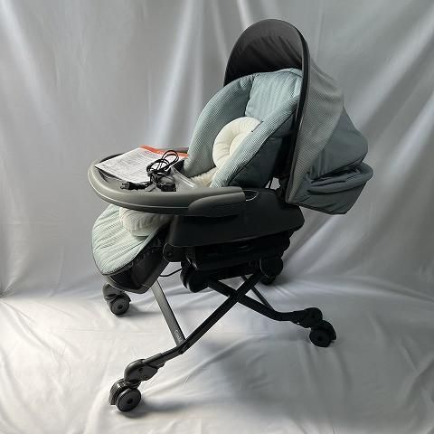 A003262  ベビー用品 ベビーラック Combi コンビ ホワイトレーベル ネムリラ AUTO SWING BEDi Long スリープシェル カラー ミンティブルー