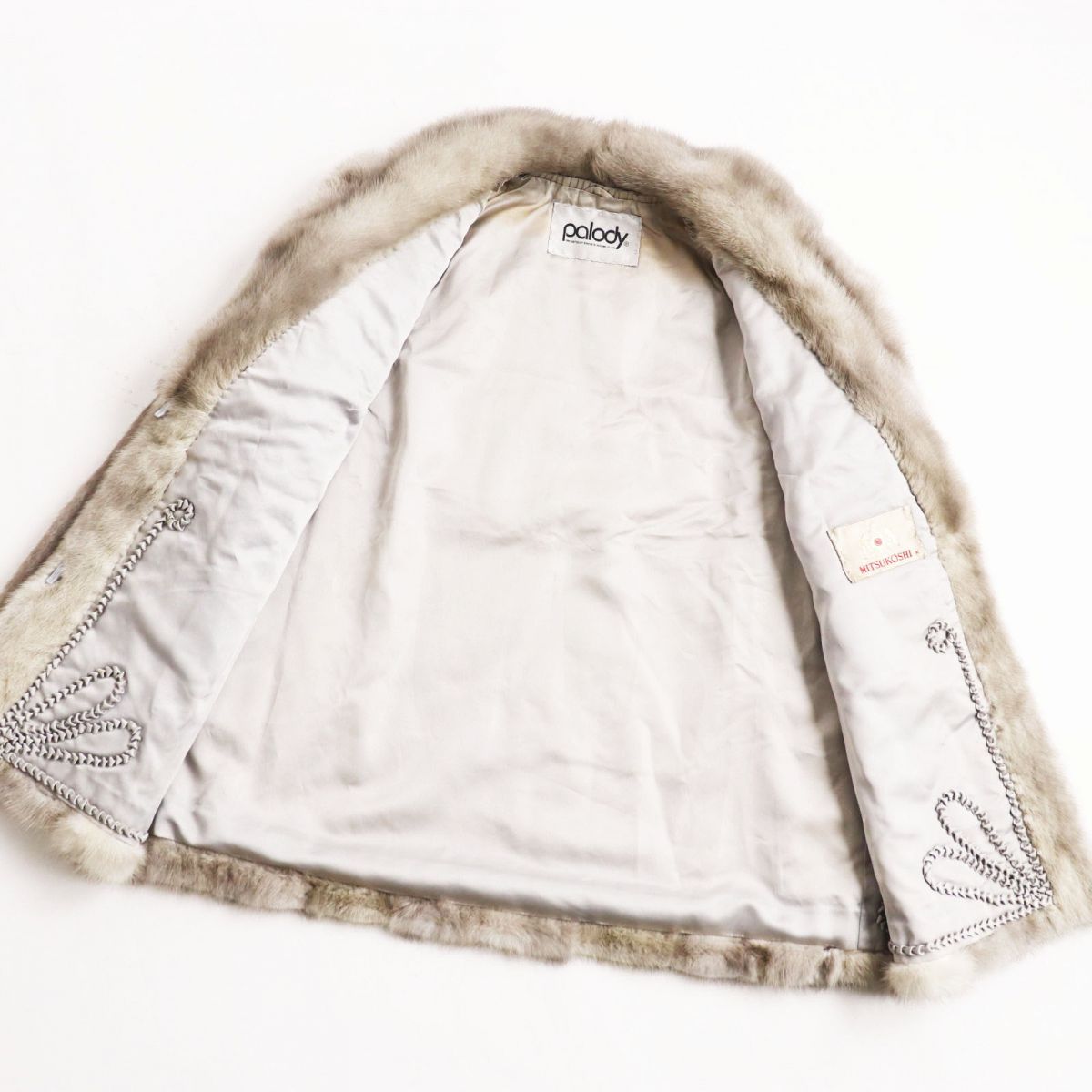 美品▽MINK パステルミンク 本毛皮コート ライトブラウン 毛質艶