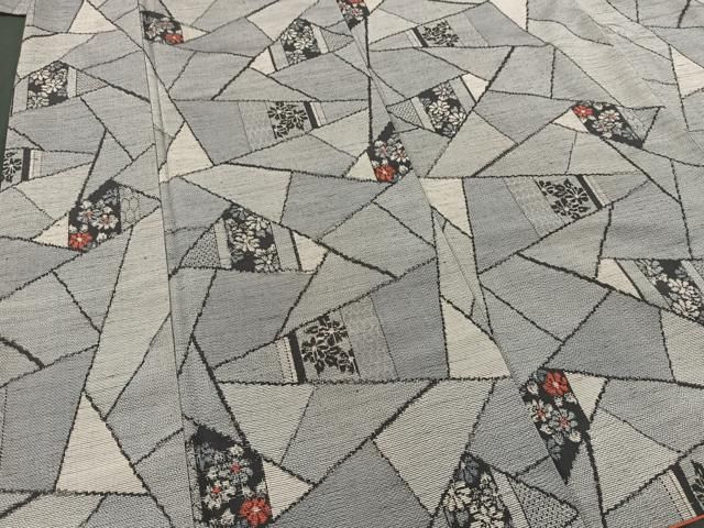 平和屋着物○上質な紬 幾何学文 正絹 逸品 未使用 AAAV9143np