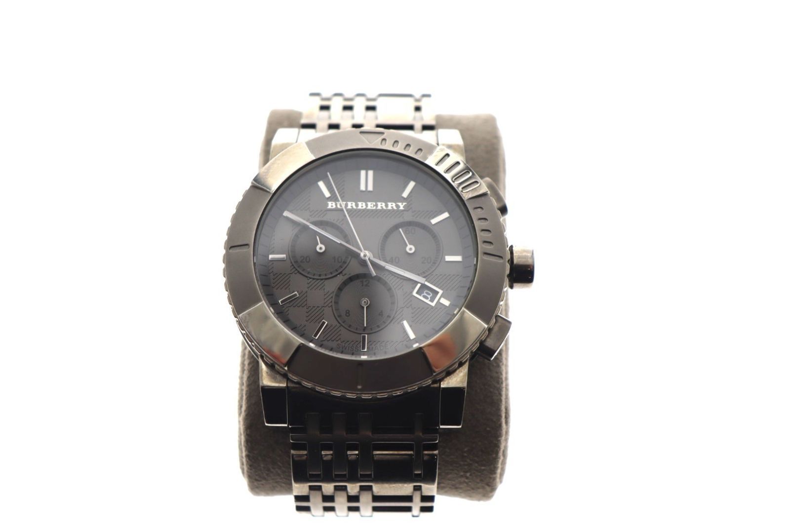 腕時計 BURBERRY バーバリー BU-2305 ガンメタ クロノグラフ Burberry BU2305 Trench 42mm Chronograph Dark Grey Swiss