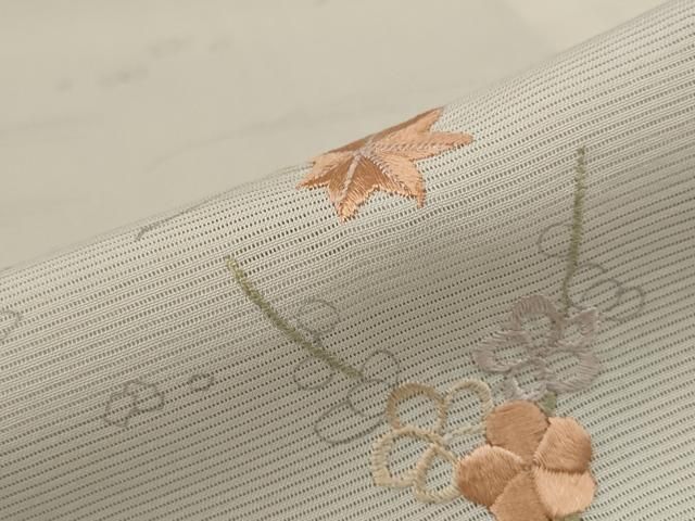 平和屋着物＊夏物 訪問着 絽 刺繍 枝梅文 暈し染め 正絹 逸品  