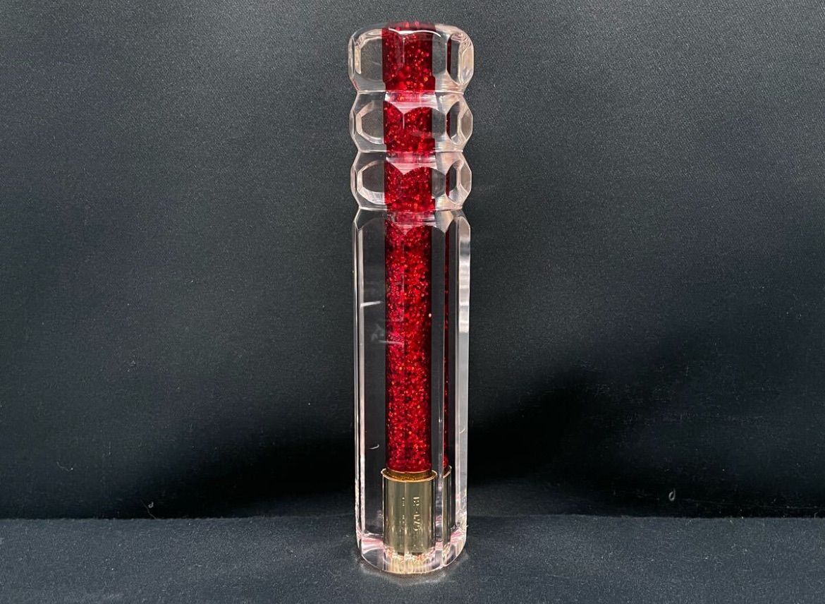 No146 TKノブ スターダスト ロング 赤 レッド 200mm 12×1.25 シフトノブ レトロ デコトラ 日野 FUSO 日本ボデー トラックショップASC