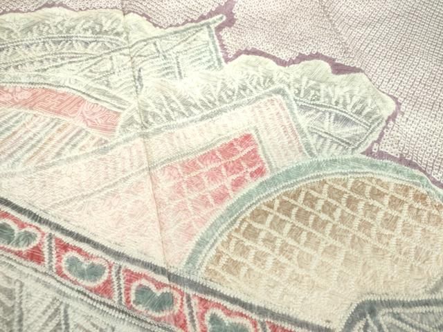 平和屋着物○名門 藤娘きぬたや・総絞り 訪問着 霞風景 正絹 逸品  