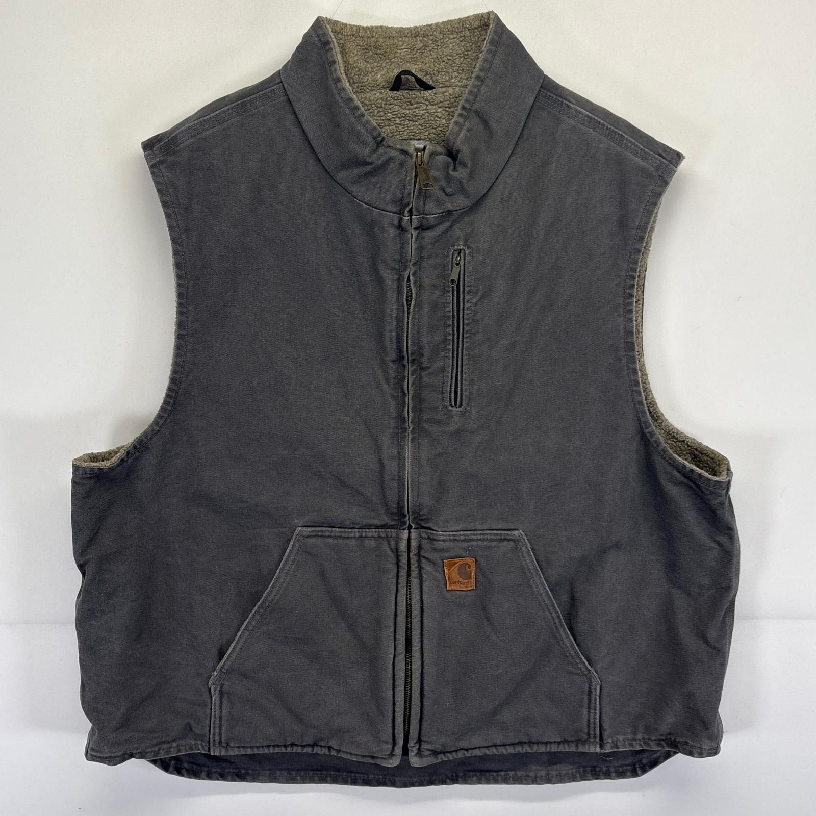 古着 カーハート Carhartt ベスト ダック 大きいサイズ ボアライナー 