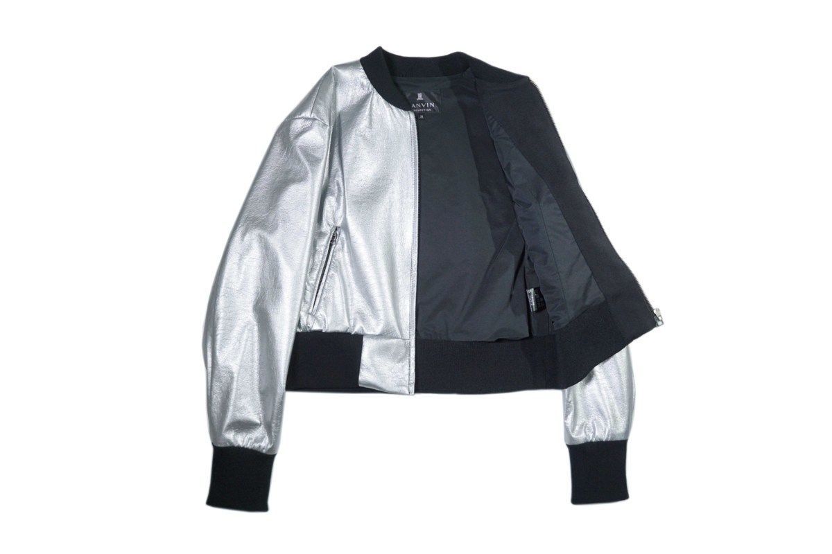 LANVIN COLLECTION シルバージャケット 80%びき LANVIN COLLECTION シルバージャケット 80%びき