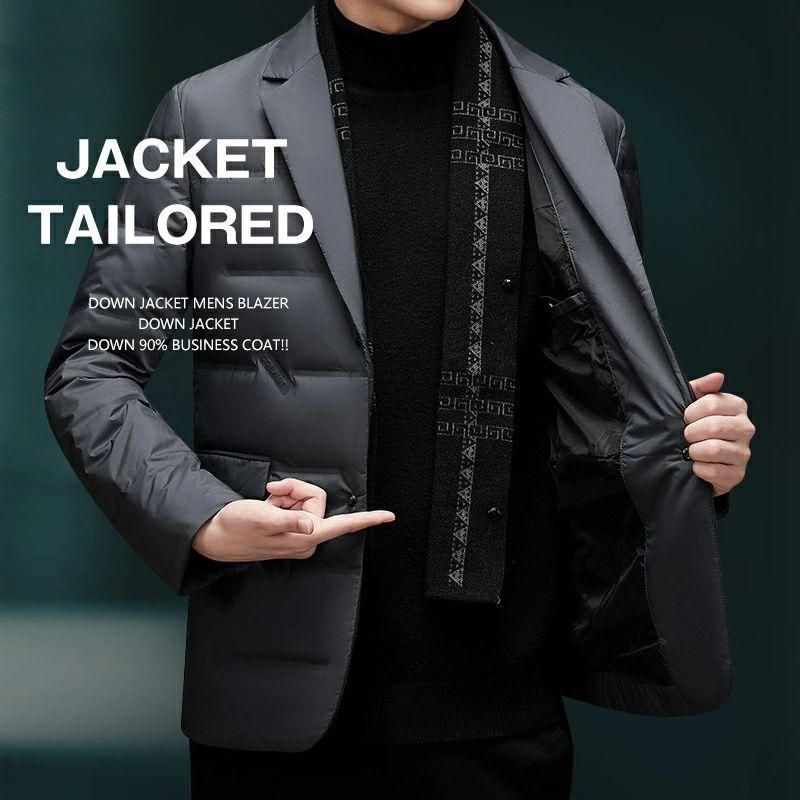 90%ダウン テーラードジャケット ダウンジャケット スーツ メンズ