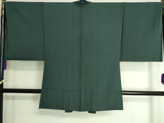 平和屋着物■極上　男性　紬　アンサンブル　長羽織　色無地　錆鉄御納戸色　逸品　DZAA7110kh5 平和屋着物□極上 男性 紬 アンサンブル 長羽織 色無地 錆鉄御納戸色