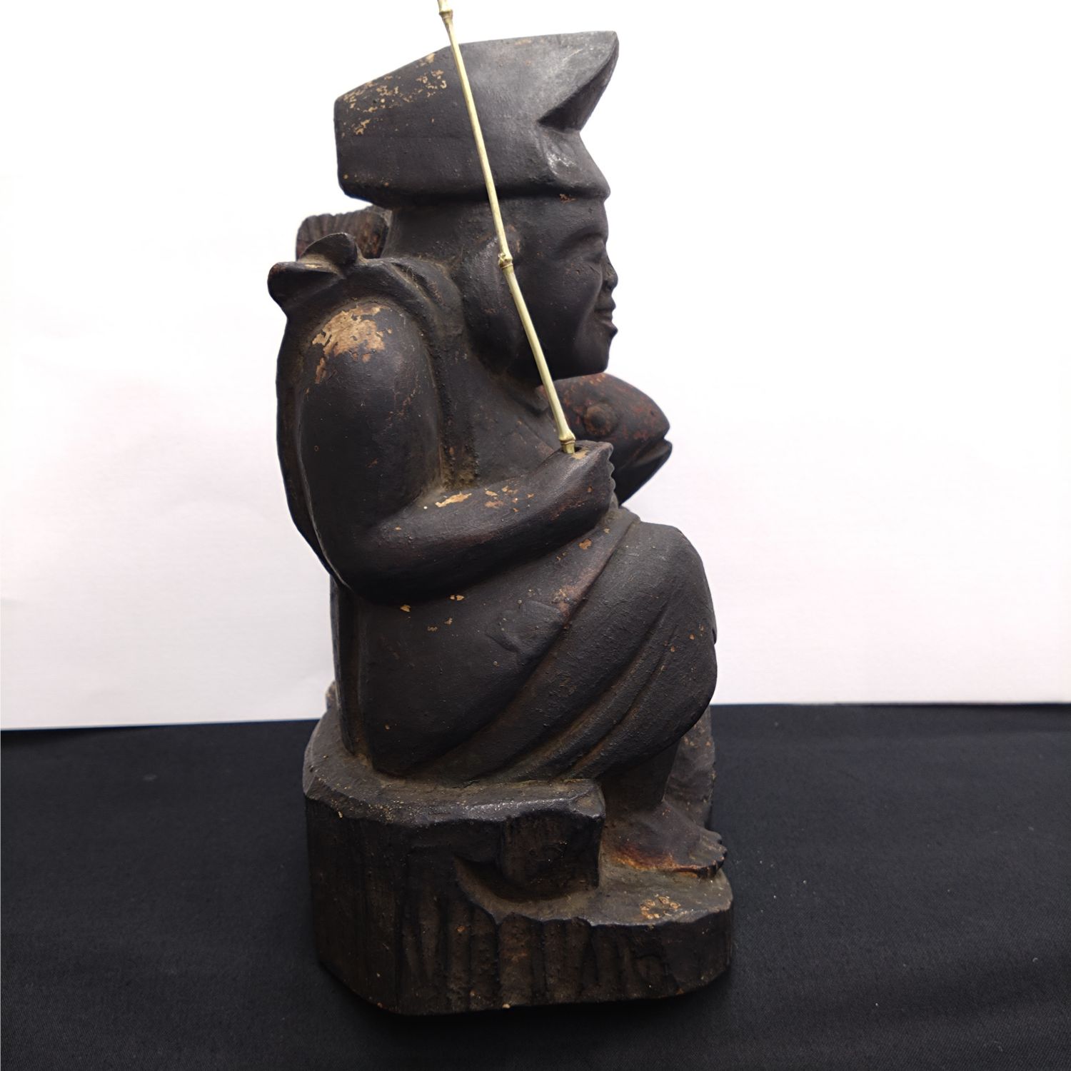 木彫り像 七福神 恵比寿様 楽天市場】【総高12cm】恵比寿大黒 木彫り