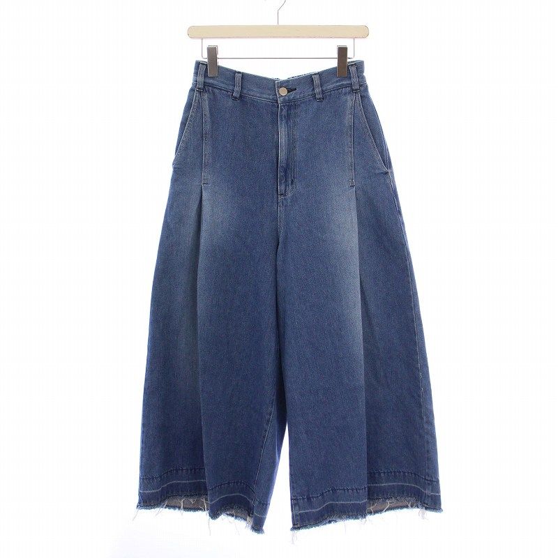 未使用☆ZUCCa ズッカ ワイドパンツ デニム カットオフ 未使用☆ZUCCa ズッカ ワイドパンツ デニム カットオフ