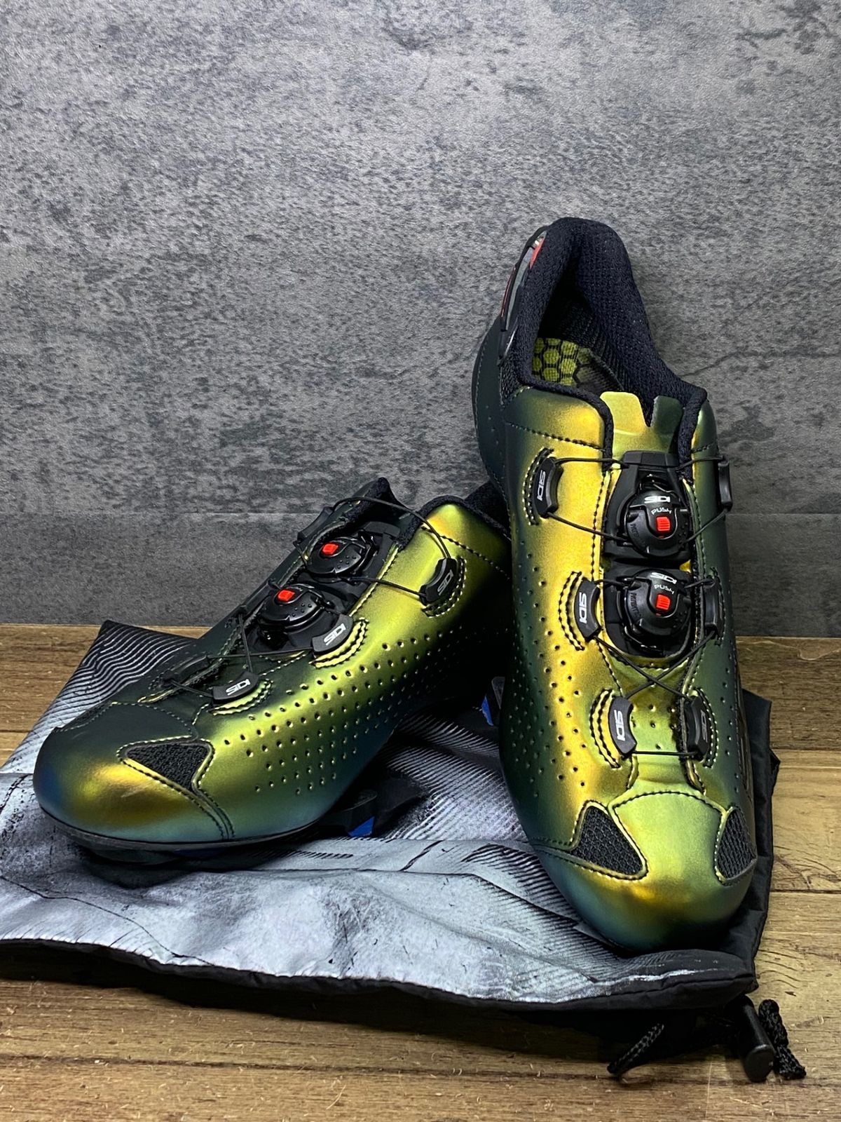 JN270 シディ SIDI SHOT 2 LIMITED EDITION ビンディングシューズ 3穴 ゴールド EU42