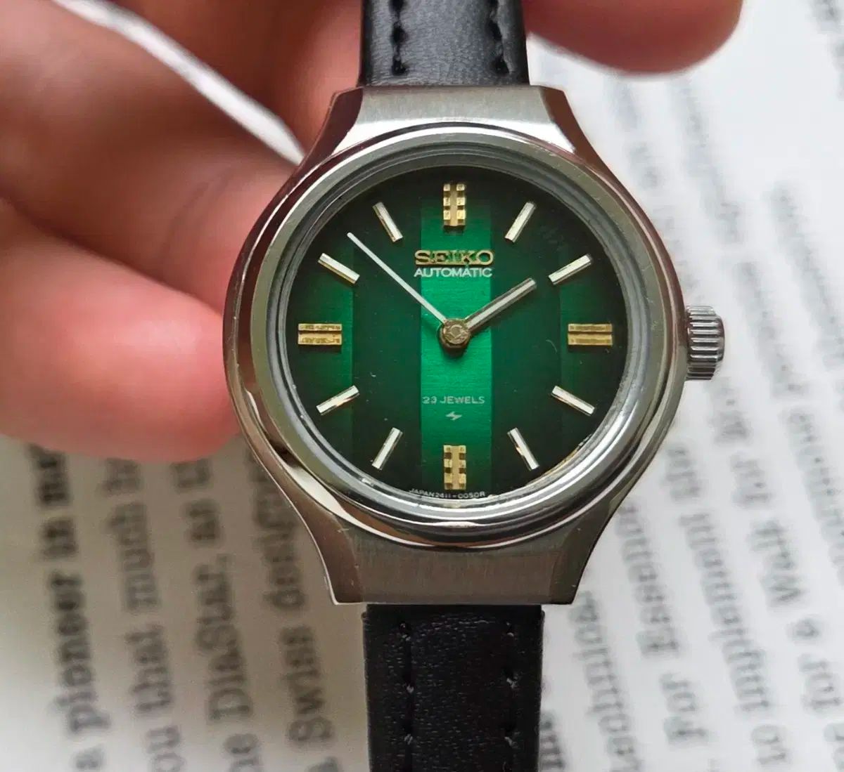 ヴィンテージ SEIKO セイコー グラフィックス オンブルグリーン ダイヤル ノンデイト オートマティック レーディス