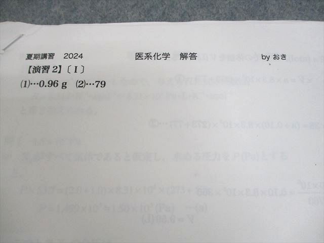 駿台 医系化学 テキスト 2024 夏期 沖暢夫 017S0D - メルカリ