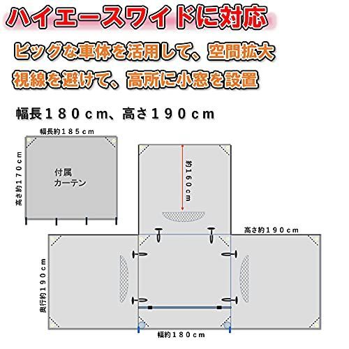 幅180_遮光メタルグレー iBeamed リアゲートタープ 更衣室 リビング